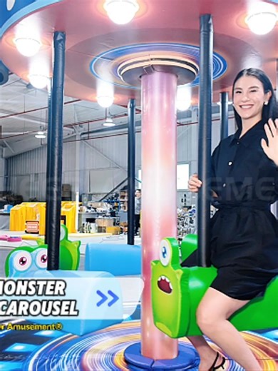 🎥 Little Monster Electric Carousel | “Let me show you Cheer Amusement®!” Behind-the-Scenes 🎠✨ Hi, I'm Ann ,Brand Manager from Cheer Amusement® 👋 In today's live, I'm excited to introduce one of our latest reimagined classics — the Little Monster Electric Carousel. 🎡 A Timeless Ride, Reimagined Carousels are a must-have attraction in any playground. At Cheer Amusement®, classic rides are continuously upgraded to be more creative, customized, safe, and energy-efficient — and this Little Monste