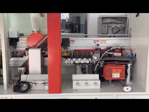 Auto edge banding machine with premilling corner rounding function