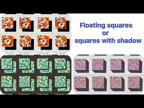 Floating Squares or Shadowbox Pattern or 3-D Squares, 3 different designs! For Beginners