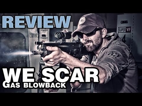 WE SCAR-L MK16 GAS BLOWBACK RIFLE - airsoft gun review and range test