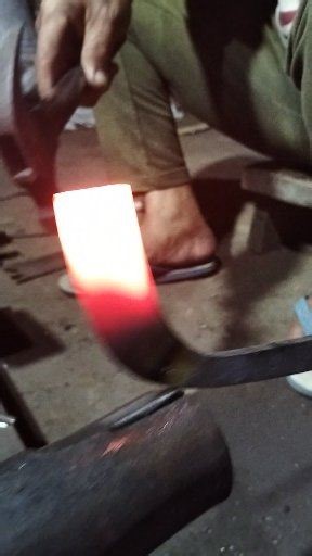 Forging a tool for harvesting rubber tree sap 🔥🔨 #blacksmith #blacksmithing #forgedbyhand #metalworking #skill | Art of Old Metal