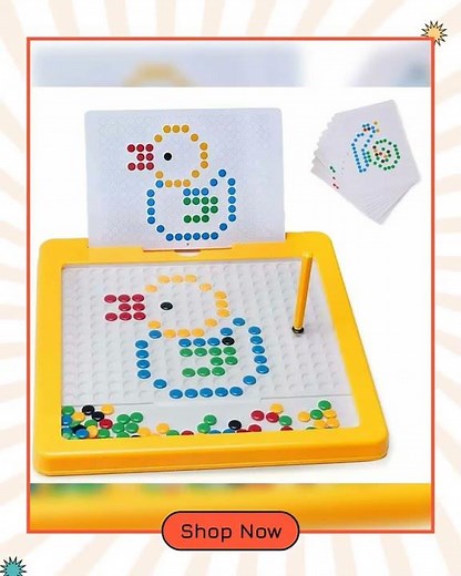 Magnetic Drawing Board for Toddlers Doodle Board with Magnetic Pen and Beads Montessori Education...