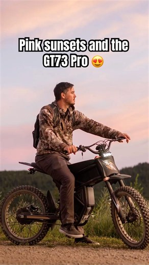 Pink sunsets and the GT73 Pro🌅 #ridingtimes #electricbike
