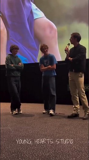 Marius De Saeger and Lou Goossens Playing Foot War in Young Hearts Cast Visit #younghearts