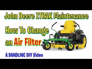 How To Change an Air Filter John Deere ZTrak Zero Turn Mower Maintenane (Z525E)