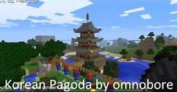 Korean Pagoda, bamboo and small bridges Minecraft Map