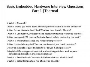 Basic Embedded Hardware Interview Questions Part 1 Thermal