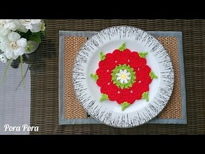 Crochet Strawberry Field Hot Pad I Crochet Strawberry I Crochet Hot Pad