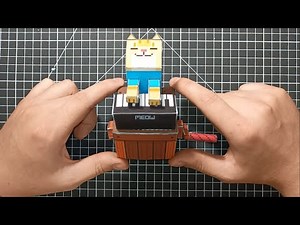 Keyboard cat automata papercraft (step by step tutorial)