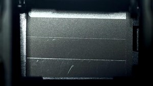 Super slow motion operation of camera matrix shutters. High quality FullHD footage