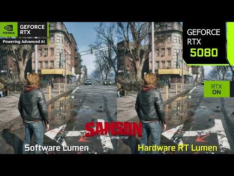 Samson Hardware RT Lumen vs Software - Unreal Engine 5.7 Ray Tracing Comparison | RTX 5080