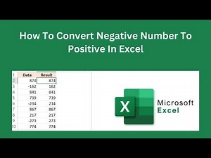 How To Convert Negative Number To Positive In Excel - abs function