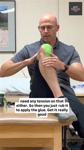 Geeked Rehab on Instagram: "Knee pain holding you back? 🦵 Let’s get you some support. ​Kinesiology tape (KT tape) is a fantastic tool to provide stability, improve circulation, and reduce pain without restricting your range of motion. In this video, Dr. Monte walks you through a simple application for general knee support. ​The Technique: ​Prep the skin: Ensure the area is clean and dry (no lotions!). ​ ​The Support: Run a strip across the patella with minimal tension. ​The Anchor: Lay the ends