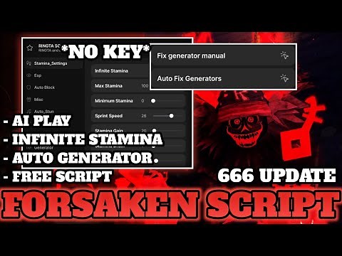 [👾] Forsaken Script *NO KEY* - Auto Generators, Infinite Stamina, AI Play & More!