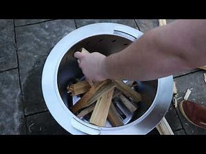 Wood Burning Fire Pit Smokeless Stainless Steel 17 inches Bonfire Pit by thermomate