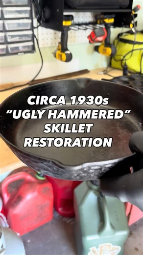 They Call This an “Ugly” Hammered Skillet… I Disagree 🔥 Cast Iron Restoration
