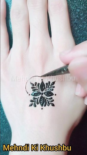 Very simple tikki mehndi design for baby girl 💖 #shorts