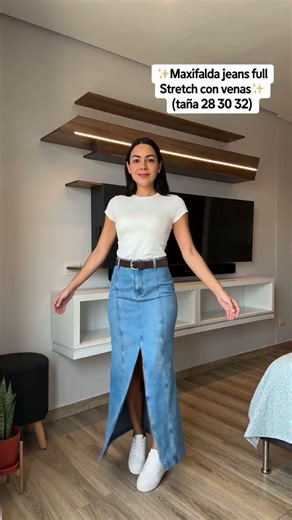 👆Outfit linked in bio THIS is the best stretchy denim skirt?