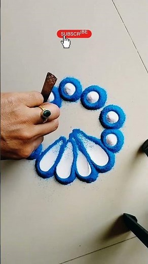 Let's Make Simple Rangoli Design Ideas | Easy Tricks for beginners