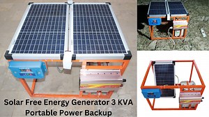 Solar Free Energy Generator 3 KVA Portable Power Backup Generator Build It Home | Multi Tech Info