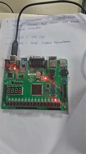 D flip-flop on fpga spartan-6 board