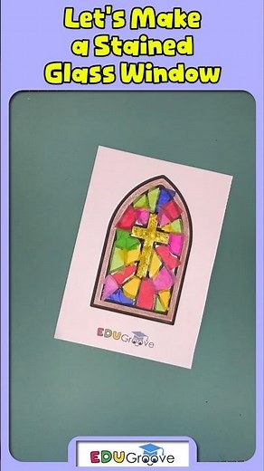 Making a Stained Glass Window Craft (Easy Classroom Activity) #teacher #papercraft #eyfs #edtech