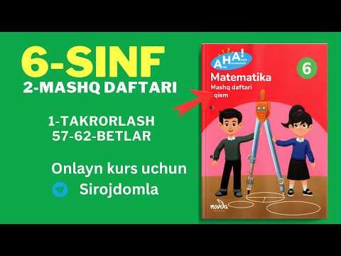 1 takrorlash 57 62 betlar | onlayn kursimiz darslaridan