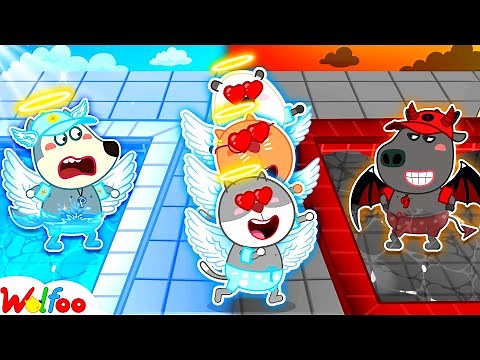 Angel vs Demon Swimming Pool | Good Manners for Kids | Wolfoo Channel Kids Cartoon