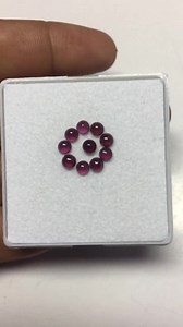 Rhodolite Garnet Cabochons: Round Flat Back Loose Gemstones, 3-6mm, 10 Pieces - Etsy