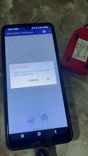 Morpho L1 Error Connectivity 10000 : Unknown error. Please contact device support team | kya kren