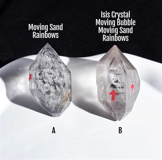 Raw Herkimer Diamond With Enhydro Quartz Moving Bubble, Moving Black Sand and Rainbows Inclusions From Guizhou China - Etsy UK