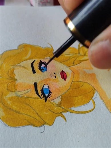 Alsa Drawing❄️ Golden Brown❄️✨ #modern #artandcraft #art #frozen #alsa #anime