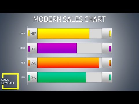 How to Create a Modern 2D Stacked Bar Chart in Excel 2016