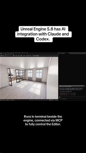 Unreal Engine 5.8 Claude integration: Claude Code controlling the Editor