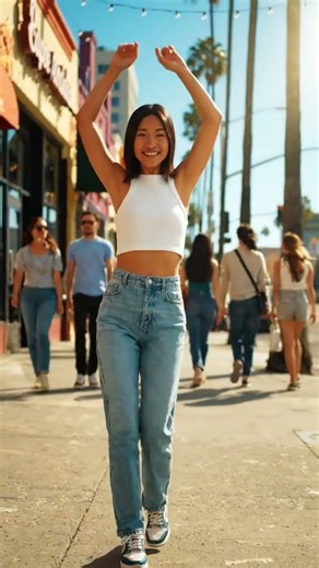 Stylish Girl Dancing on City Sidewalk 💃☀️ | Summer Vibes