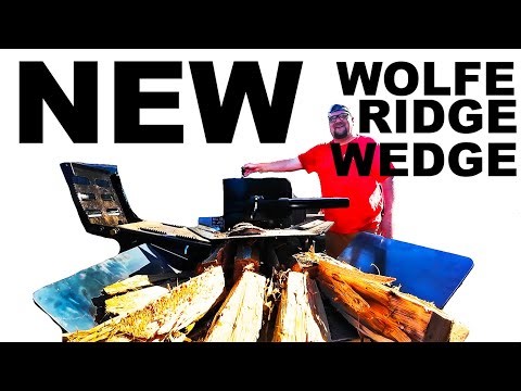 NEW WOLFE RIDGE BOX WEDGE ON A DIESEL 35SHO FIREWOOD SPLITTER