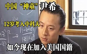 中国“神童”尹希,12岁入中科大，31岁成哈佛教授，如今入美国籍