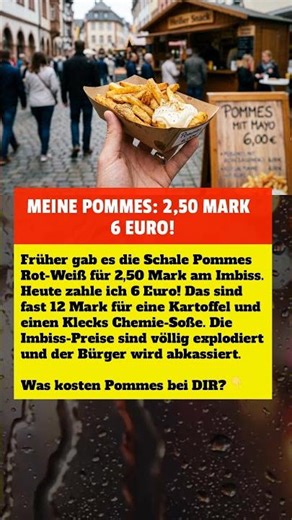 MEINE POMMES: 2,50 MARK → 6 EURO!