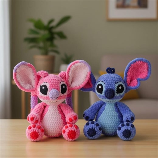 Stitch & Angel Amigurumi Crochet Pattern: Alien Plush Doll (PDF File) - Etsy Canada