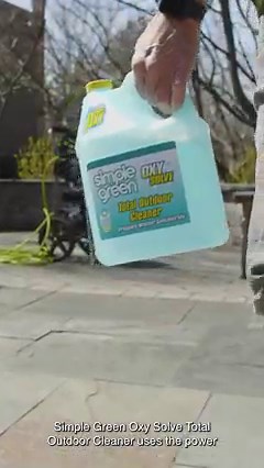 Is your backyard ready for summer entertaining? Simple Green's Oxy Solve Total Outdoor Pressure Washer Cleaner can handle it all, from decks, fences, and walls, to patio furniture and gazebos. #pressurewash #outdoorliving #simplegreen | Simple Green