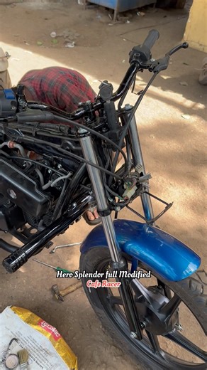Hero Splendor Modified part 4 (cafe racer) 😱 #ytshorts #shorts