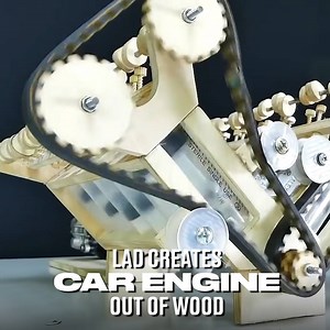 1.4M views · 5.1K reactions | He made a car engine out of wood. This guy's got some seriously good carpentry skills... ⚙️ | LADbible | Facebook