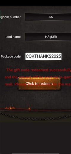 Clash Of Kings Gift Code......#clashofkings