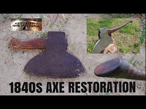 Antique Rusty AXE Restoration 1840s