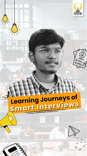 𝐑𝐞𝐚𝐥 𝐥𝐞𝐚𝐫𝐧𝐢𝐧𝐠 𝐝𝐨𝐞𝐬𝐧’𝐭 𝐡𝐚𝐩𝐩𝐞𝐧 𝐛𝐲 𝐜𝐨𝐩𝐲𝐢𝐧𝐠 𝐜𝐨𝐝𝐞. In this student story, you’ll see how guided problem-solving, structured practice, and step-by-step progression changed the way he thinks about coding. From struggling at the start to building consistency week after week, this is what skill development actually looks like. Thinking of learning the right way? Follow Smart Interviews and explore Smart Coder today. 🚀 . #StudentJourney #FromConfusionToClarity #Coding