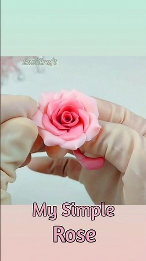 How to make Rose flower with polymer clay