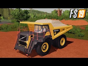 FS19 RELEASE NEW MINING DUMPER VOLVO R-100E MINING CONSTRUCTION ECONOMY MAP FARMING SIMULATOR MODS