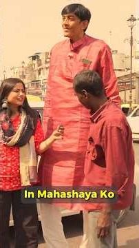 India's Tallest Man! 😱 Meeting Dharmendra Singh: The Real Life Giant #short