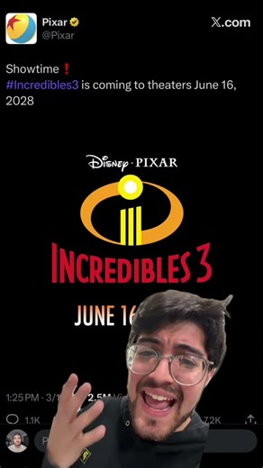 Incredibles 3 official release date