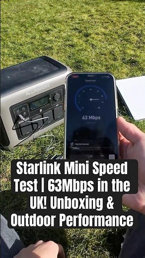 Starlink Mini Speed Test | 63Mbps in the UK! Unboxing & Outdoor Performance with AllPowers R1500